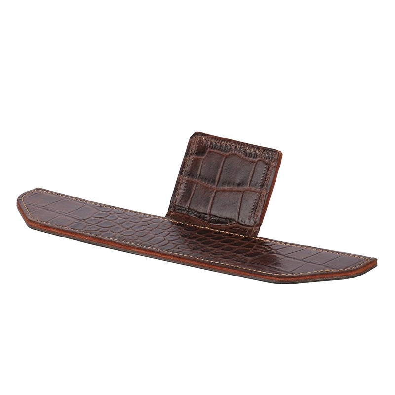 Rustic Leather Leather Wings Magnetic Paper and Note Clip (BrownBeige) - Image 2