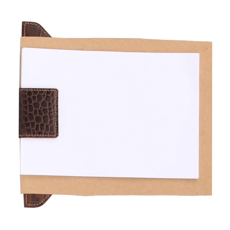 Rustic Leather Leather Wings Magnetic Paper and Note Clip (BrownBeige) - Image 5