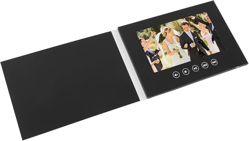 بطاقة تهنئة إلكترونية مع تشغيل عالي الدقة 720P، شاشة LCD ملونة، تصميم مخصص للشركات والذكرى السنوية للزواج - رسائل فيديو مخصصة، تصميم مضغوط للترويج والاحتفالات (5 بوصة) - Image 2