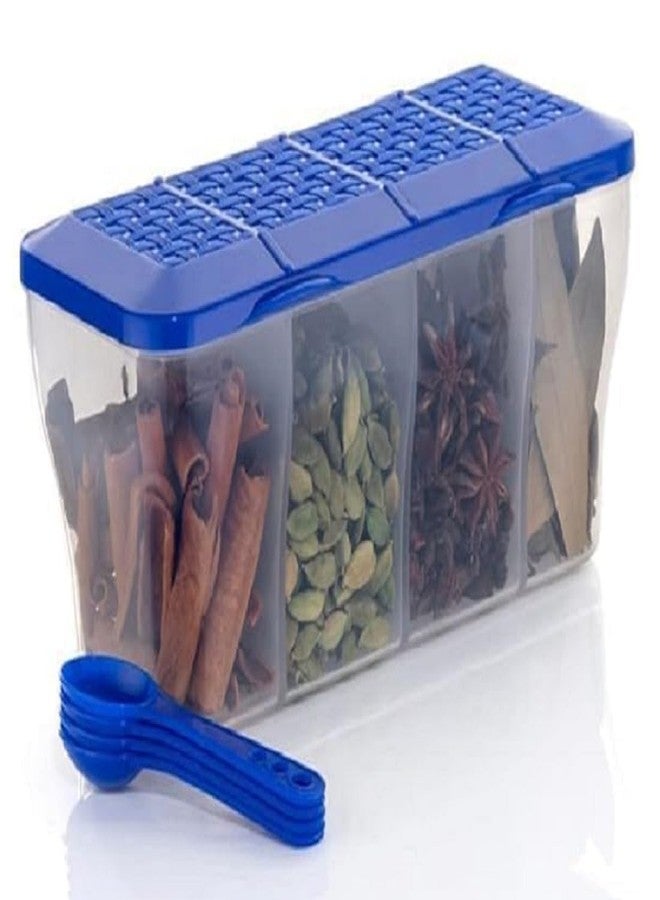 KITCHOOK 4 In 1 Masala Box container for vegetables,dryfruits,spices,grocery,pickles,and multipurpose 4 in 1 box for kitchen & Storage Containers Airtight, Grocery, Dry Fruits Box - Image 1