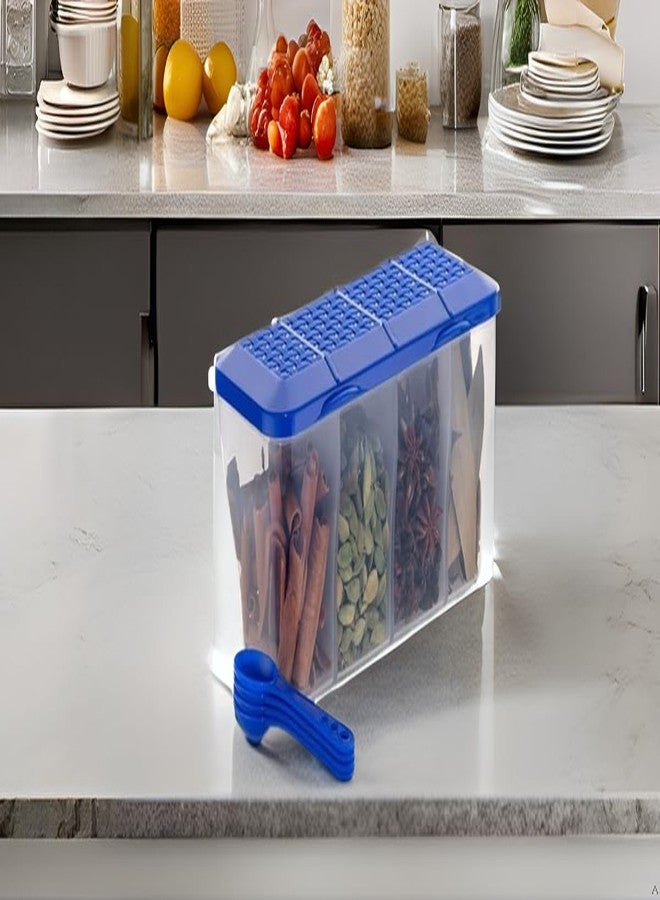KITCHOOK 4 In 1 Masala Box container for vegetables,dryfruits,spices,grocery,pickles,and multipurpose 4 in 1 box for kitchen & Storage Containers Airtight, Grocery, Dry Fruits Box - Image 5