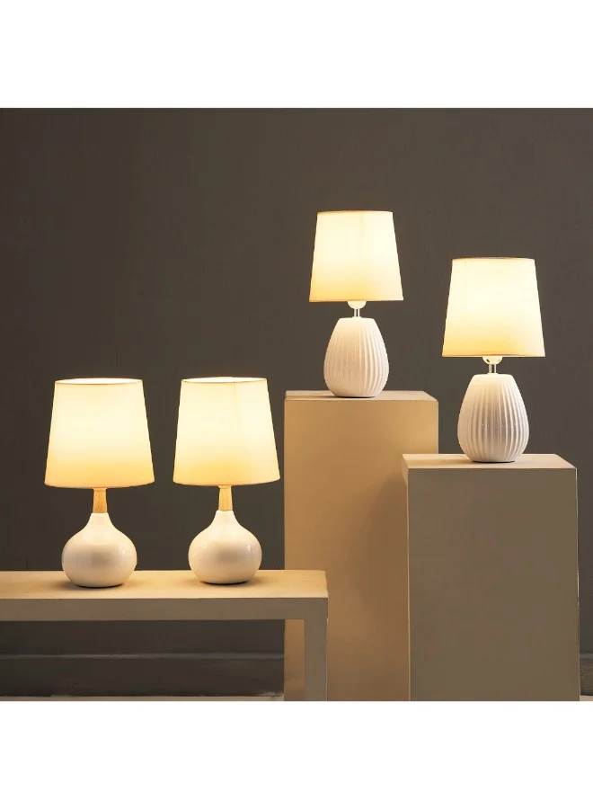 Home Box Ashra 2-Piece Ceramic Table Lamp Set 40 X 19 Cm