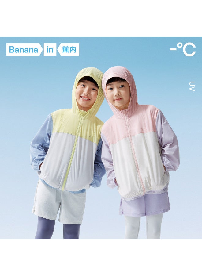 Bananain Uv Kids' Sun Protection Jacket - Vibrant Color Blocking, Cool & Breathable Spring/summer Outdoor Sports Skin Jacket - Image 3