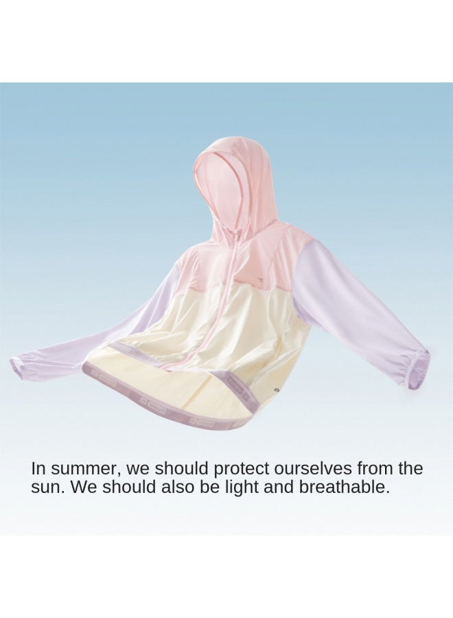 Bananain Uv Kids' Sun Protection Jacket - Vibrant Color Blocking, Cool & Breathable Spring/summer Outdoor Sports Skin Jacket - Image 2
