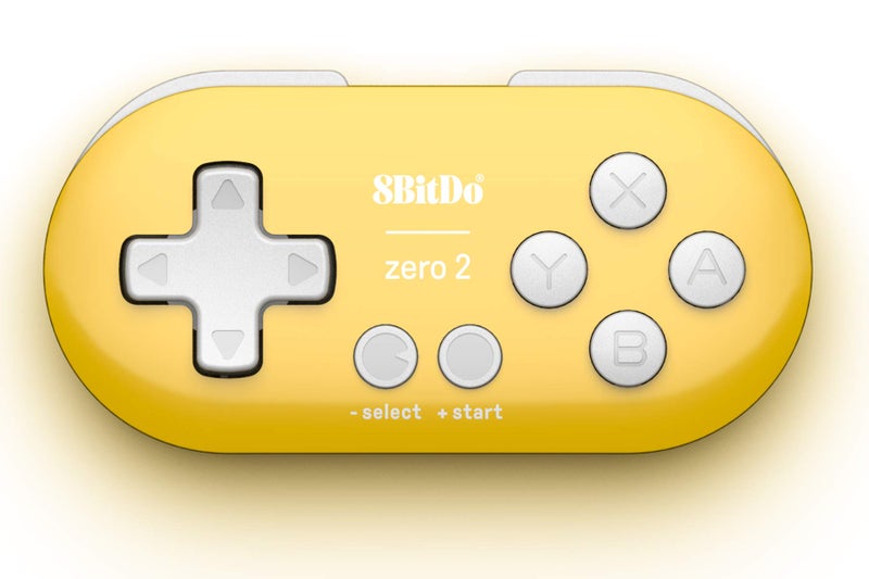Nargos 8Bitdo Zero 2 Bluetooth Key Chain Sized Mini Controller for Nintendo Switch, Windows, Android and macOS (Yellow Edition) - Image 1