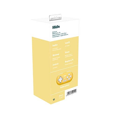 Nargos 8Bitdo Zero 2 Bluetooth Key Chain Sized Mini Controller for Nintendo Switch, Windows, Android and macOS (Yellow Edition) - Image 2