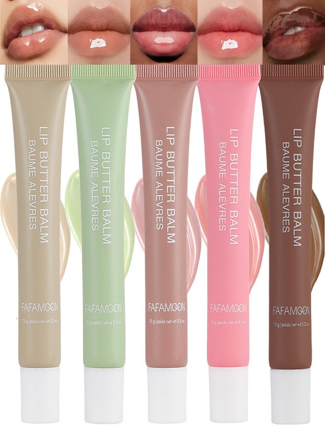 LuckNest 5 PCS Lip Glossy Butter Balm Set, Ultra-Hydrating, Instant Moisture and Hydration Lip Gloss,Long-lasting Hydrating Non-Sticky Lip Balm,Soften Dry Lips and Lip Care - Image 1