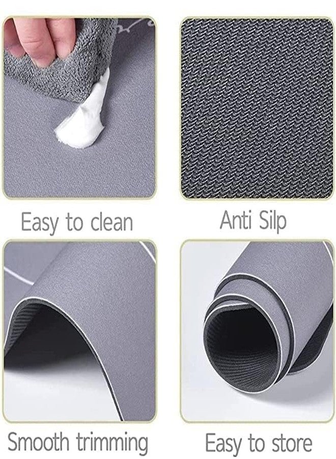 BEYOND BASIC Pieces (3.5mm) Anti-Skid Water Soaking Oval Bathroom Print Rubber Mat, Water Absorbent Mat (40X60Cm) (Multi-Color) - Image 3