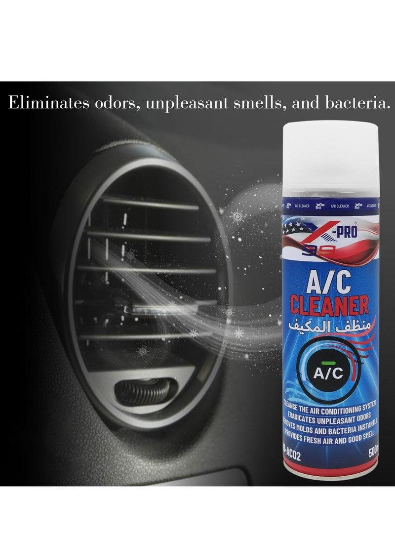 X-PRO 99 Car A/C Cleaner Spray 500ml  Automotive Air Conditioner Cleaning Foam  AC Vent Cleaning Spray for Cars Removes Bad Odor, Dust & Bacteria  Car Air Freshener & AC System Cleaner Model  X99-AC02 - Image 5