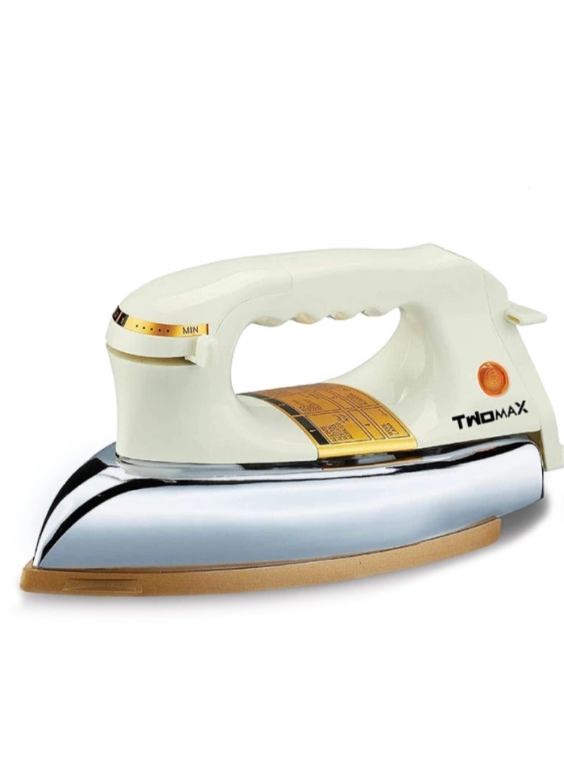 Twomax Electric Dry Iron Heavy Weight 1200W TM-350 - White/Silver - Image 2