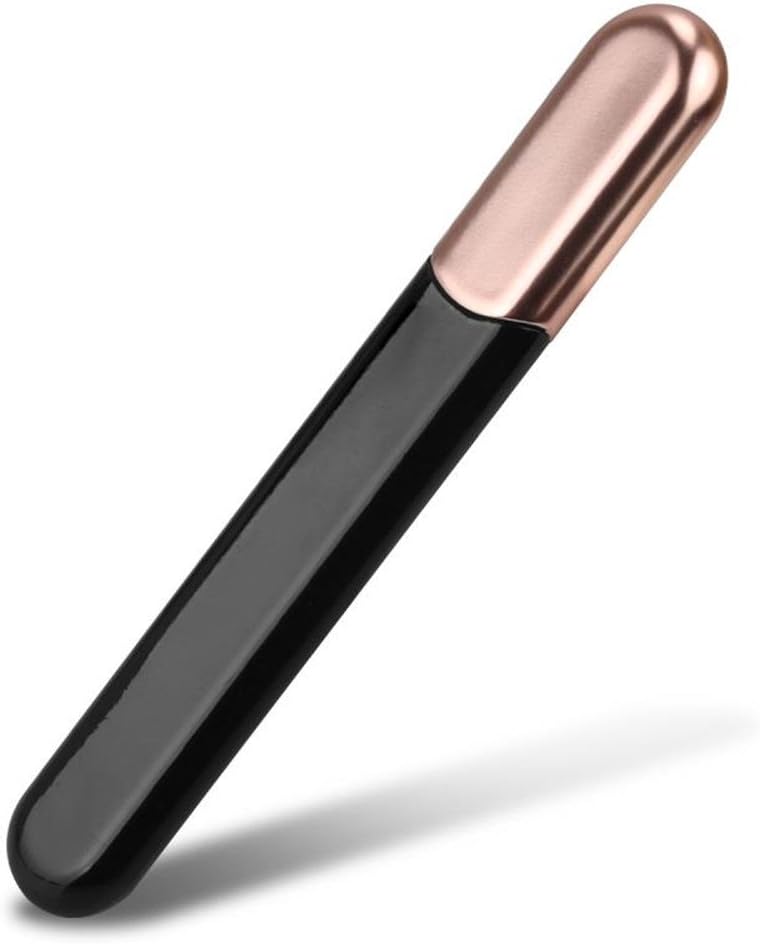 MiDenso Premium Glass Nail File with Case, Crystal Diamond Salon Best Beauty Nail Buffer for Natural and Acrylic Nails Christmas Gift for Woman and Man,Black Gold - Image 1