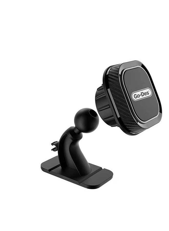 جو-ديز حامل هاتف مغناطيسي 2 في 1 للسيارة Go Des GD-HD681 أسود - Image 2