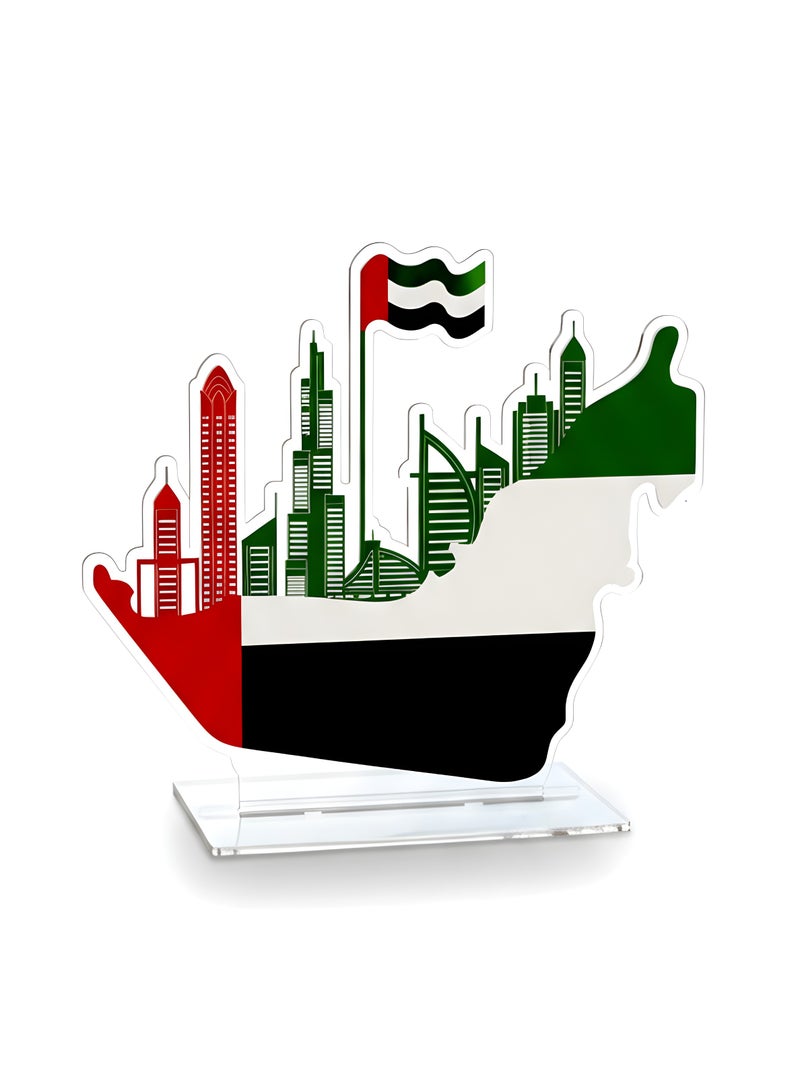 عرب لینڈ سلوشنز مجسم خريطة الإمارات العربية المتحدة - ديكور أكريليك - Image 1