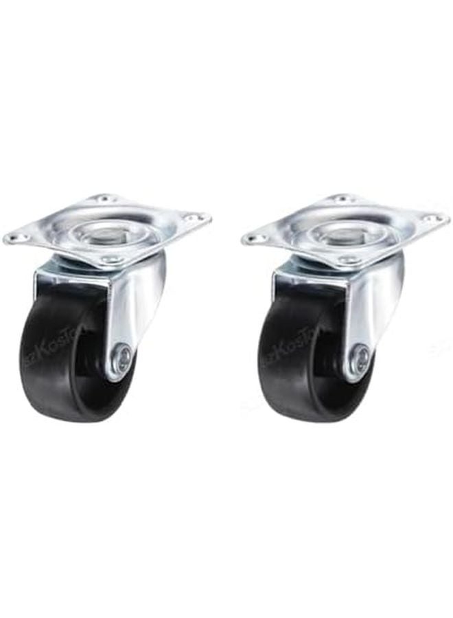 Universal Heavy Duty PVC Furniture Casters 2pcs No Brake 1 25 Inch Mute Wheels - Image 2