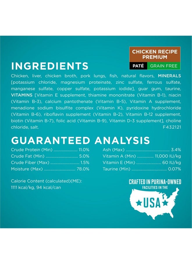 Purina ONE Purina ONE Grain Free, Natural Pate Wet Cat Food Variety Pack, Beef, Chicken and Ocean Whitefish Recipes - (2 Packs of 12) 3 oz. Pull-Top Cans  - Image 5