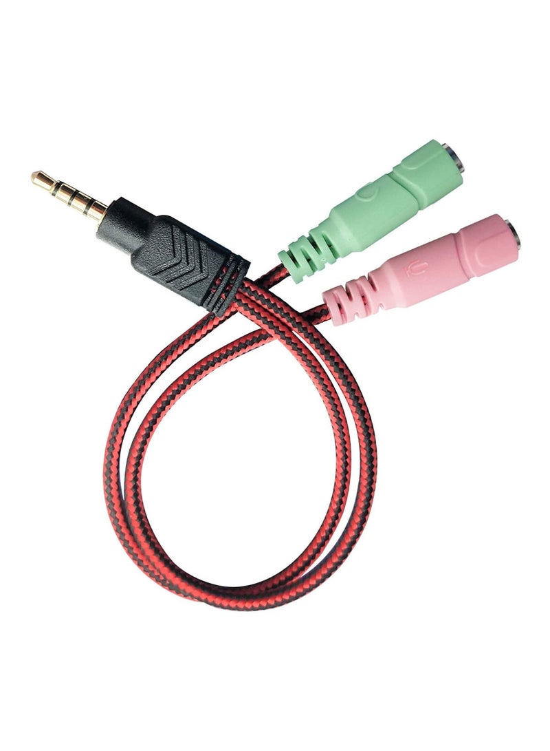 Y&D Headset 3.5mm Female to 2 Male Y Splitter Cable for PC Jack Headphones Adapter Convertors Simultaneously with Headphone Audio/Microphone Transform Computer (2 1 Male) - Image 1