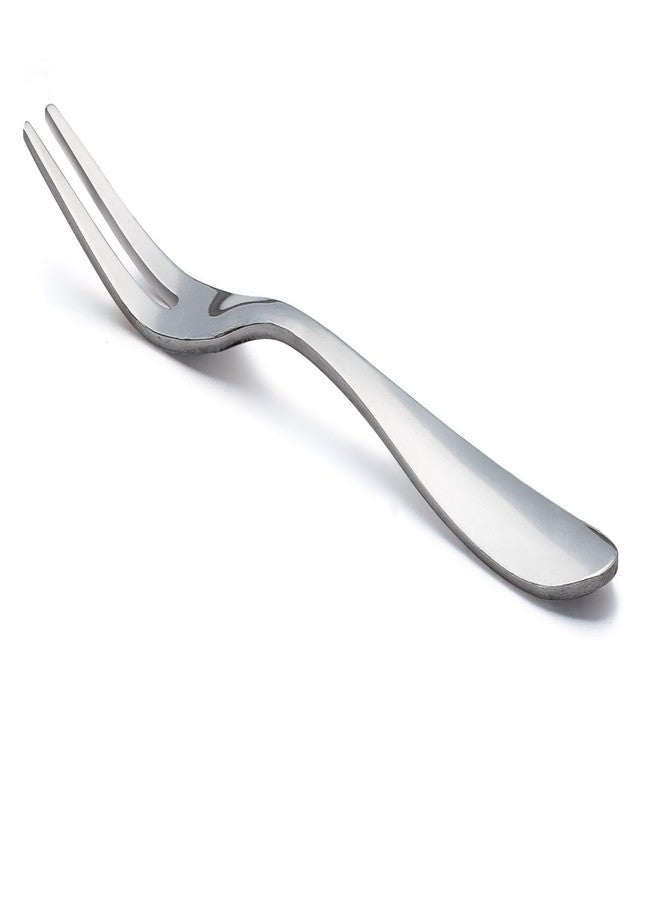 Petals Heavy Fruit Fork – Stainless Steel Dessert & Fruit Fork 11.5cm Length, Set of 12 (Silver) - Image 2