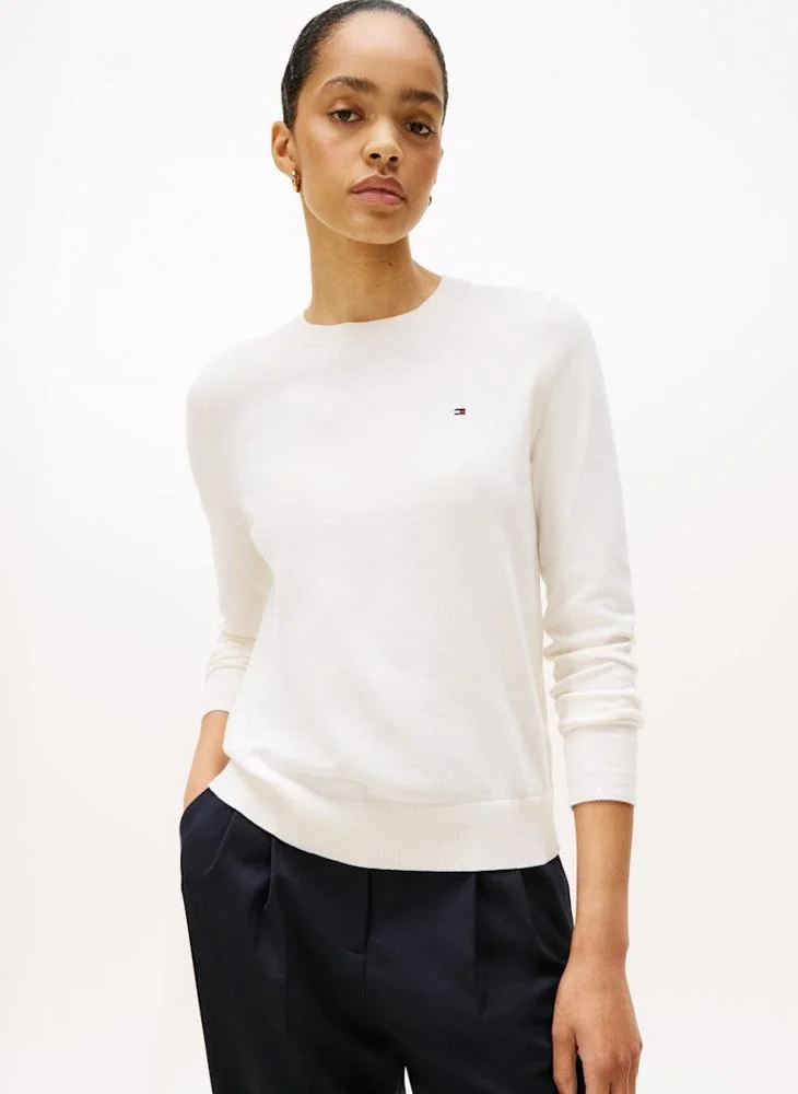 تومي هيلفيغر Logo Crew Neck Sweater