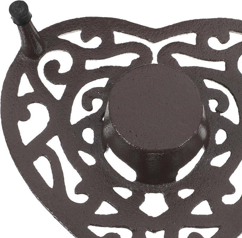 Cast Iron Teapot Warmer Tripod Rack Vintage Kettle Holder Stable Teapot and Food Warmer for Tea Coffee Milk Heating with Tealight Stand Decorative Candle Holder for Home Kitchen - Image 3