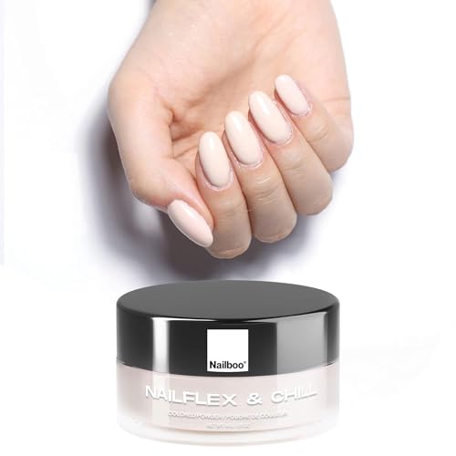 Nailboo Dip Powder for Nails Nailflex Chill Pale Nude Nail Dipping Powder Custom Made with Highly Pigmented UltraFine Formula No UV Light Needed DIY Nails at Home for Beginners or Pros 05 oz - Image 2