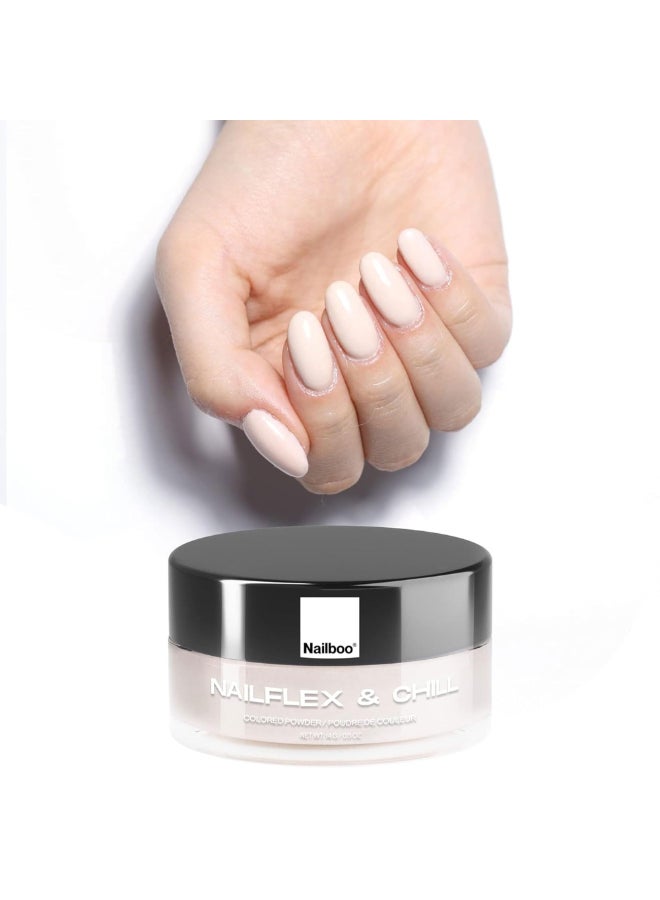 Nailboo Dip Powder for Nails Nailflex Chill Pale Nude Nail Dipping Powder Custom Made with Highly Pigmented UltraFine Formula No UV Light Needed DIY Nails at Home for Beginners or Pros 05 oz - Image 3
