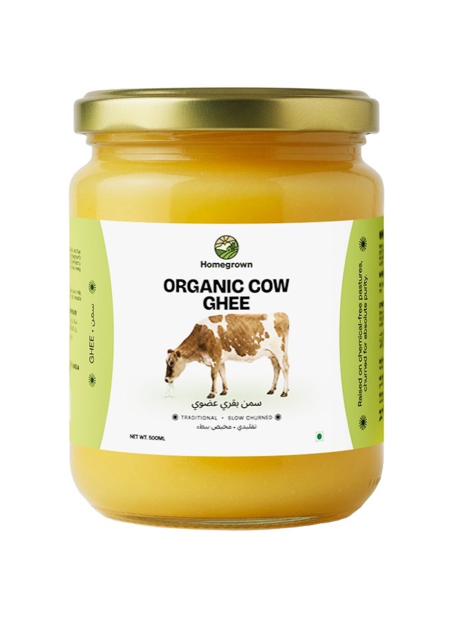 Homegrown Organic Desi Ghee – Premium Pure Clarified Butter from Grass-Fed Cows, Ideal for Cooking (500 ml) - Image 1