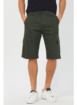Cool Tarz Cool Style Men's Khaki Cargo Pocket Lycra Shorts  - Image 2