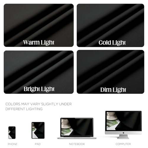 CUCRAF Black Blackout Curtains 84 inch Length 2 Panels Set, Room Darkening Drapes for Living Room Bedroom, Thermal Insulated Light Blocking Grommet Window Curtain (W52 x L84 Inch) - Image 4
