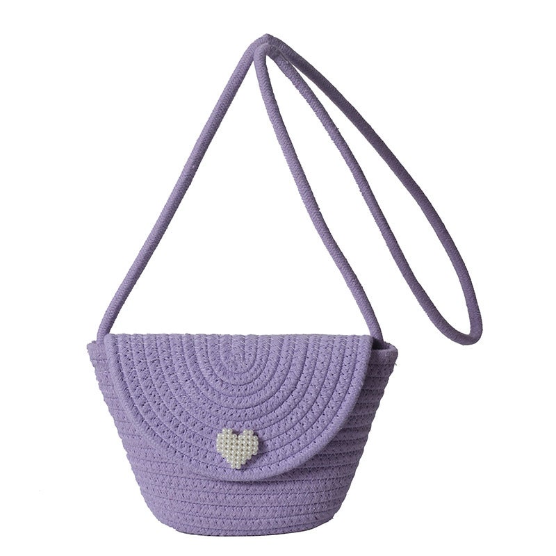 Fashion Western Style Crossbody Bag 2024 Women'S Straw Bag Fresh And Sweet Simple Woven Shoulder Bag - Image 1
