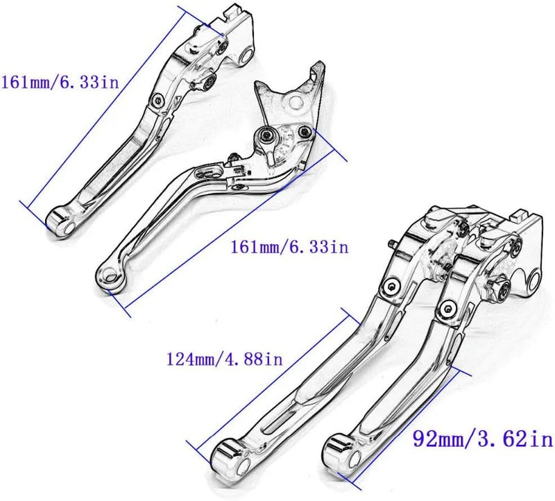 For Triumph THUNDERBIRD SPORT 1998-2004 1998 1999 2000 2001-2004 Adjustable Motorcycle Folding Extendable Brake Clutch Lever - Image 4