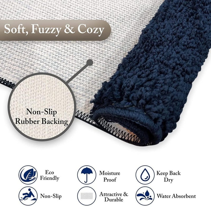 MAXOSHINE Microfiber Bathroom Mat Anti Skid-Highly Absorbent Super Soft Door Mats for Home Kitchen Living Room-2000 GSM Floor Mat - Image 5