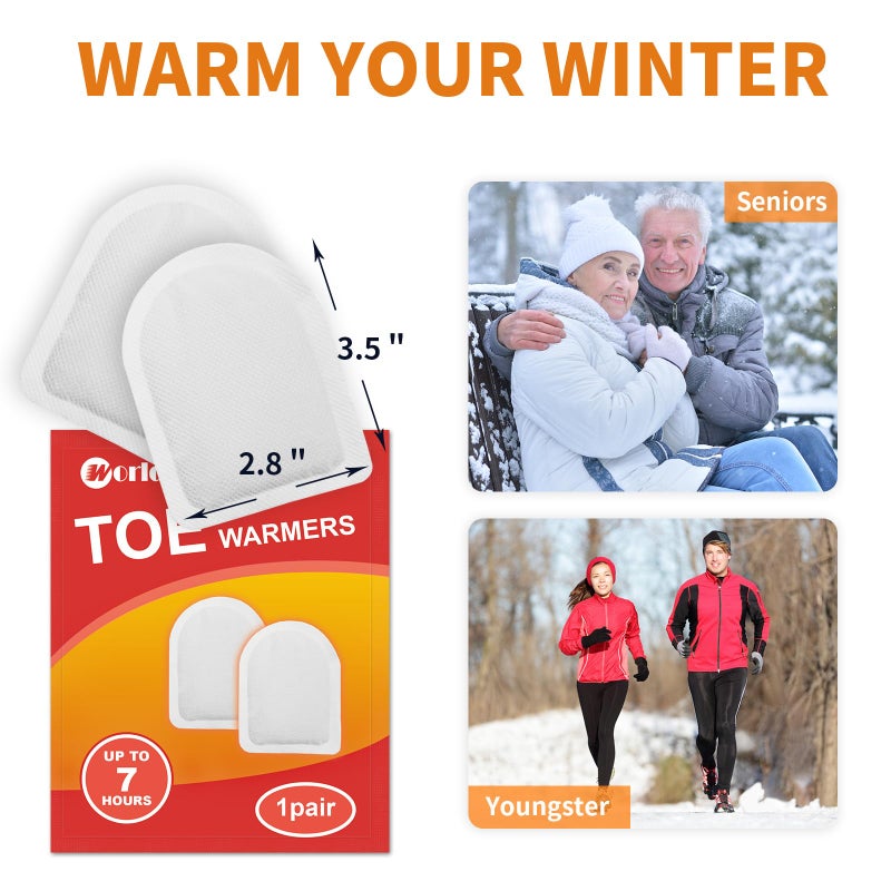 Mrice MR.ICE Toe Warmers for Feet 20 Pairs - Toe Warmer Foot Warmers for Shoes - Disposable Heating Pad with Adhesive Backing - Air Activated Heat Pads for Boots - Up to 8 Hours of Heat - Image 4