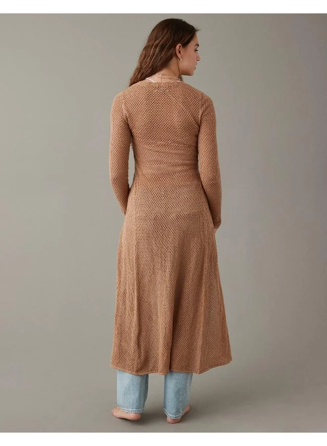 امريكان ايجل AE Extra Long Scallop-Edge Cardigan