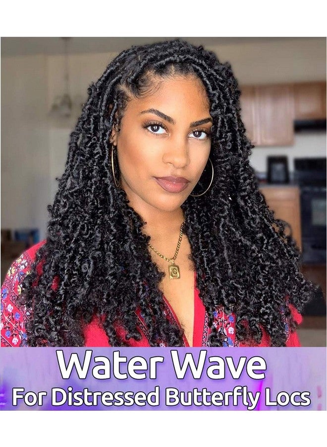 YOROSTAR 6 Packs Passion Twists Hair 18Inch Ombre Purple Water Wave Crochet Hair Synthetic Crochet Hair Passion Twist Long Bohemian Locs Braiding Hair Extensions (T1B/Purple 18 6 Packs) - Image 5