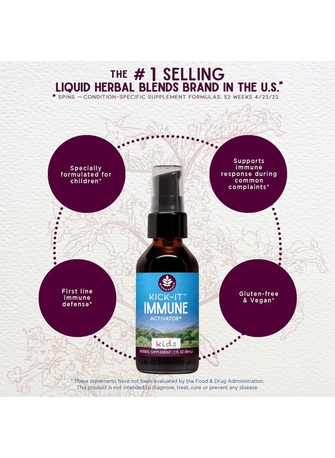 WishGarden Herbs Kick-It Immune for Kids - Immune Support Supplement for Kids, Herbal Immune Defense & Immune Booster with Echinacea, OSHA, Elder, Rapid Baby and Toddler Immune Support Formula, 2oz - Image 3