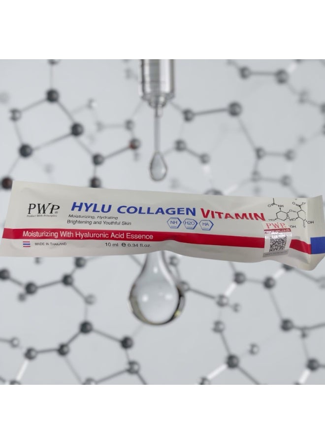 PWP Hylu Collagen Vitamin Serum, 10ml – Hydrating, Brightening & Skin Repair Formula for Youthfull Skin - Image 3