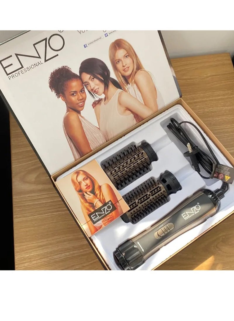 ENZO - ENZO Professional Salon Curler Comb Straight hair comb Brush Electric Hot Air Brush One Step Hair Dryer and Styler Roller set , EN-745 - Image 1