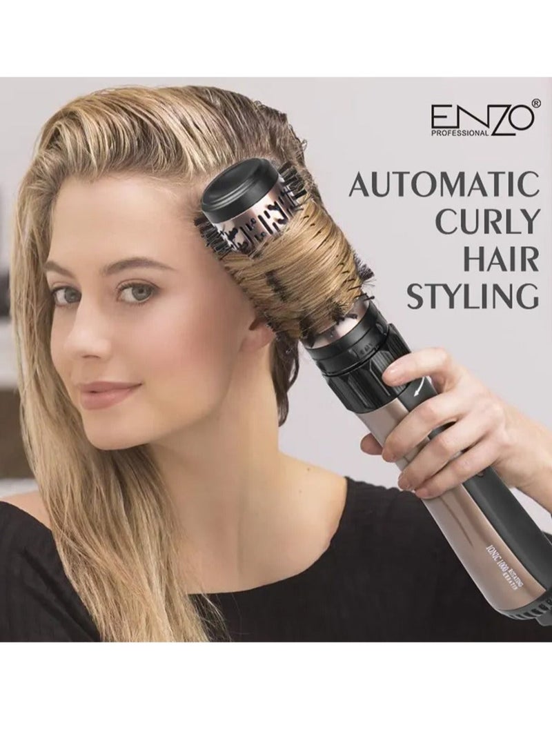 ENZO - ENZO Professional Salon Curler Comb Straight hair comb Brush Electric Hot Air Brush One Step Hair Dryer and Styler Roller set , EN-745 - Image 1