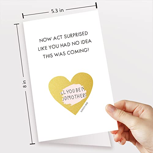 Goroar Funny Godmother Proposal Scratch Off Card, Scratch Off Will You Be My Godmother Card, Now Act Surprised Godmother Request - Image 2