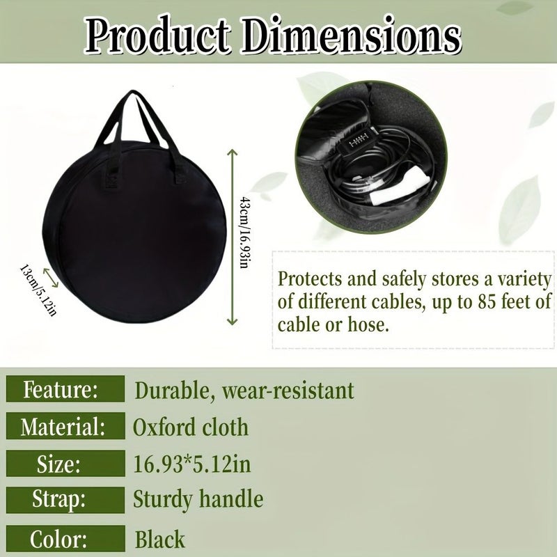 600D أكسفورد حقيبة توت المحمولة لإدارة الكابلات تخزين أدوات خرطوم الحديقة - Image 3