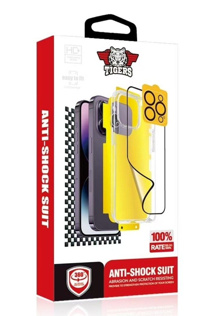 تايجرز بكج الحماية تايجرز المتكاملة 10 في 1 لحماية الجوال بالكامل لهاتف أبل ايفون 16 برو - Image 1