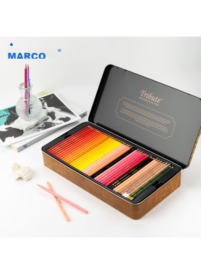 Marco 160-color Oil-based Colored Pencils For Art Drawing, Art Exam, Art Master, Metal Box, Student Gift For Boys And Girls, Children's Day Present - Image 3