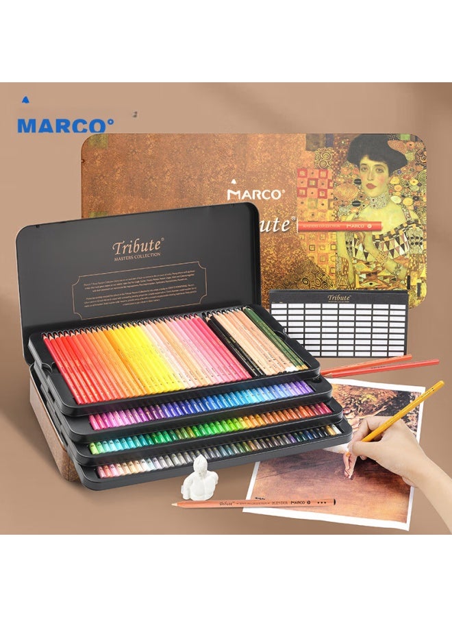 Marco 160-color Oil-based Colored Pencils For Art Drawing, Art Exam, Art Master, Metal Box, Student Gift For Boys And Girls, Children's Day Present - Image 2