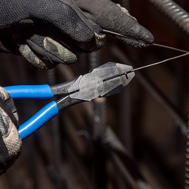 Klein Tools D2000-7CST Diagonal Cutters, Slim Head Linesman Pliers is Spring Loaded, Heavy-Duty Ironworker Pliers Cut ACSR, Screws, and More - Image 3