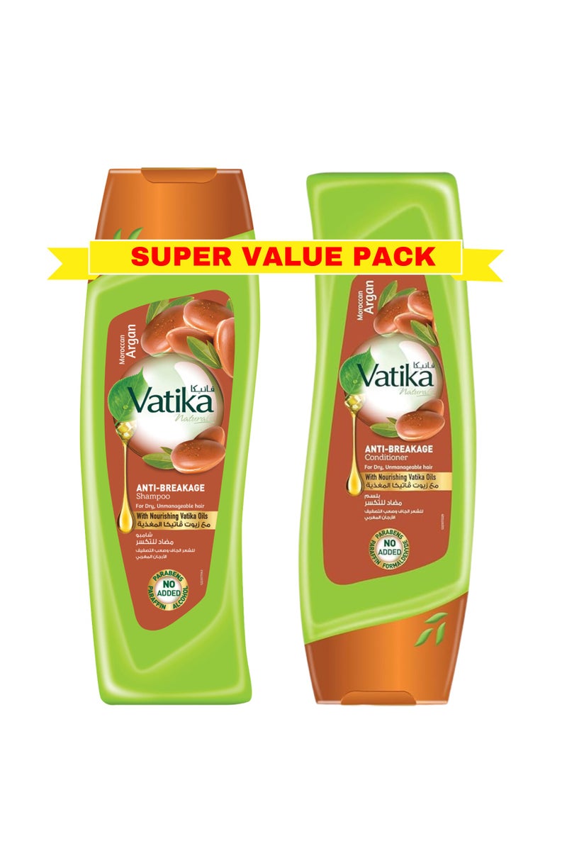 Vatika Naturals Moroccan Argan Anti-Breakage Shampoo Plus Conditioner - Image 1