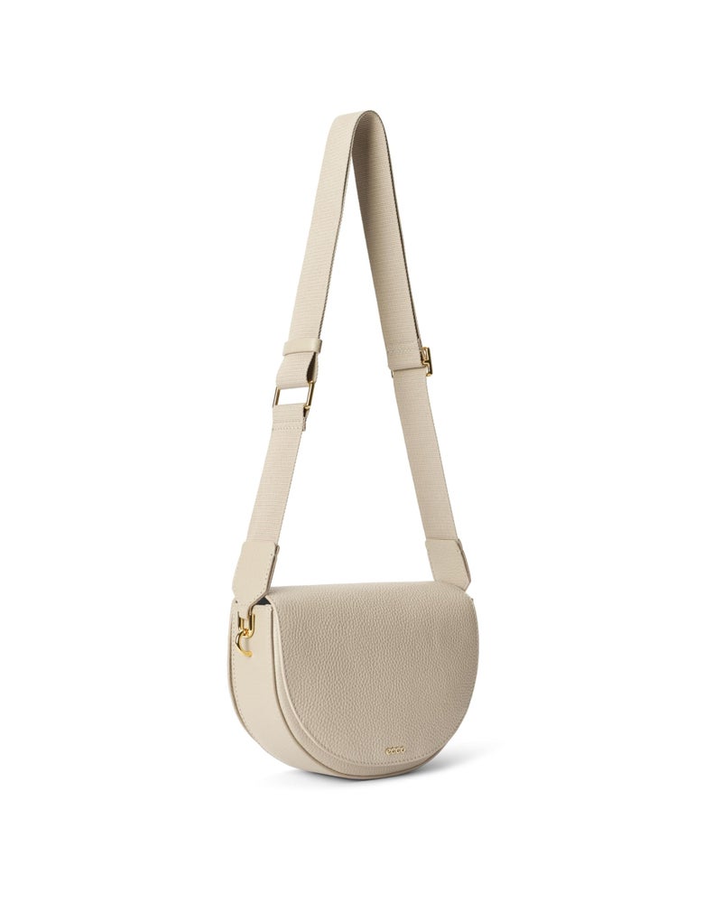 ECCO Unisex Classic Saddle Crossbody Bag, Sand, Small - Image 2