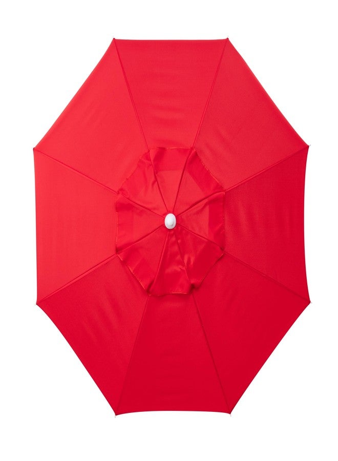 PICNIC TIME 5.5 Ft Portable Beach Umbrella, Lightweight UV Protection Sunshade with Tilt Pole & Carry Bag, Outdoor Canopy Umbrella for Beach, Sand, Pool, Patio, Camping, Travel, or Backyard Shade, (Red) - Image 2