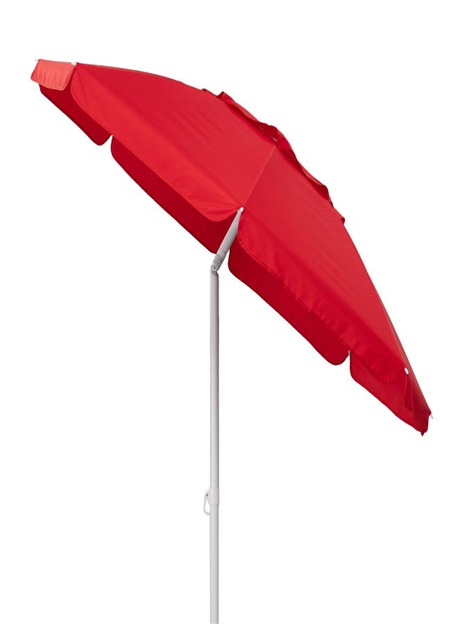 PICNIC TIME 5.5 Ft Portable Beach Umbrella, Lightweight UV Protection Sunshade with Tilt Pole & Carry Bag, Outdoor Canopy Umbrella for Beach, Sand, Pool, Patio, Camping, Travel, or Backyard Shade, (Red) - Image 3