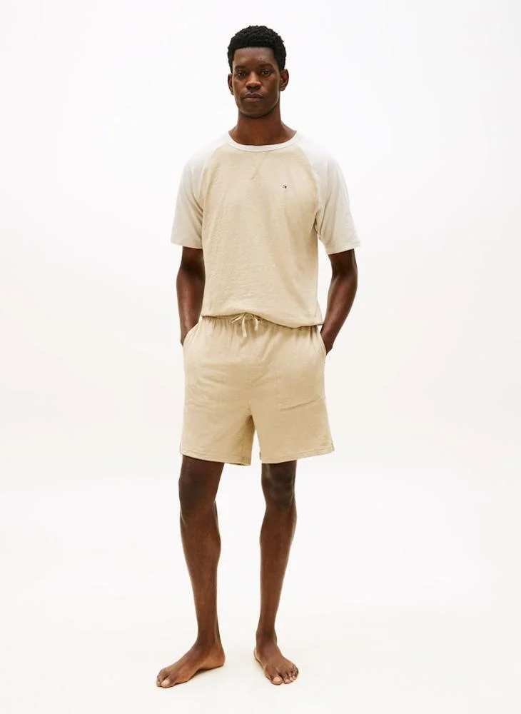 TOMMY HILFIGER  Textured Raglan Sleeve Lounge T-Shirt for Men | Best Price UAE