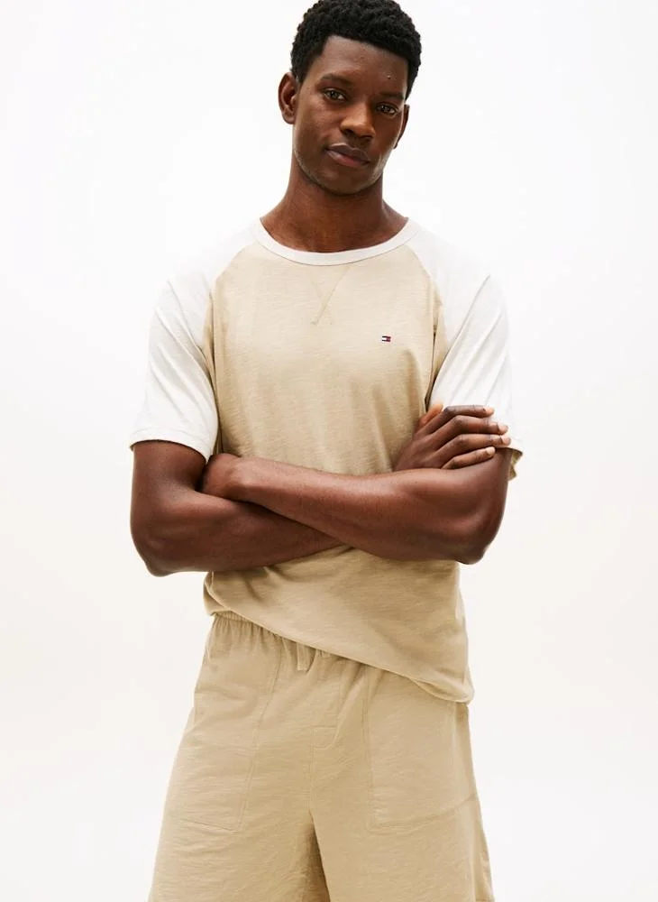 TOMMY HILFIGER Textured Raglan Sleeve Lounge T-Shirt
